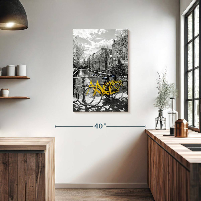 Mehar Yellow Bikes Pop, 36" H x 24" W