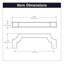 Monarch Collection Pull - Cabinet Pull - Transitional Hardware for Drawers & Cabinets-62062445-62062443