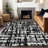 Machine Washable Indoor/Outdoor Chantille Black Rug-1120073862