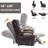 Power Brown Leatheraire Lift Recliner Chair Dual Motor Infinite Position Up To 350 LBS-1356668405