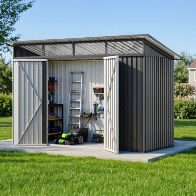 Edrosie Inc 8.5 X 3.5 FT Outdoor Storage Shed With  Windows