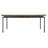 Extendable Solid Wood Top Metal Base Dining Table