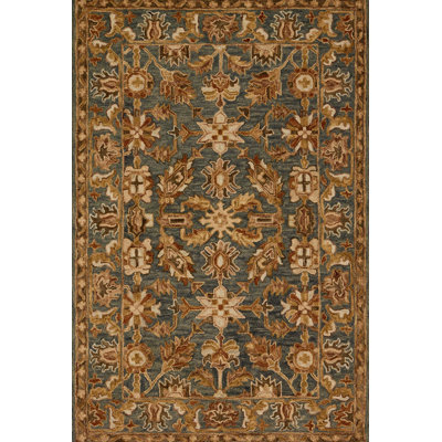 Asan Hand Hooked Wool Oriental Indoor Rug