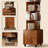 360 Degree Rotating Display 5 Tier Corner Bookshelf, Floor Standing Bookcase Storage Rack, Wood Narrow Book Shelf Organizer-1529614896