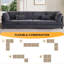Canapé modulaire 126 po en velours côtelé-100418468