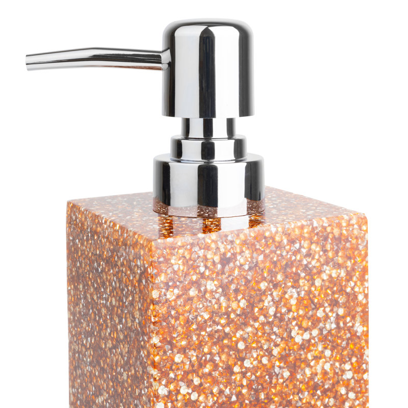 Distributeur de savon en résine Sparkles Home Distributeur autoportant pour salle de bain et cuisine, Topaz