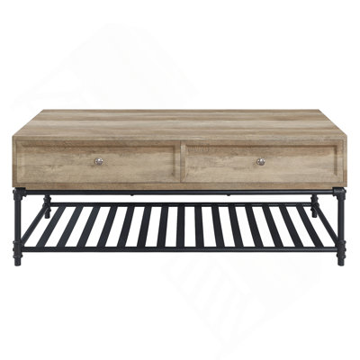 Table basse en chêne et gris sable