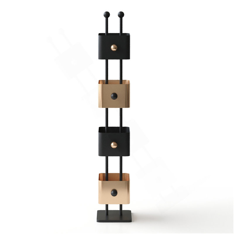 Boîte à livres, Noir/naturel
