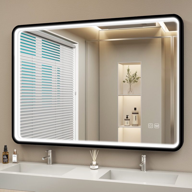 Illuminez votre salle de bain avec notre miroir d'éclairage DEL exquis, 32 po x 24 po
