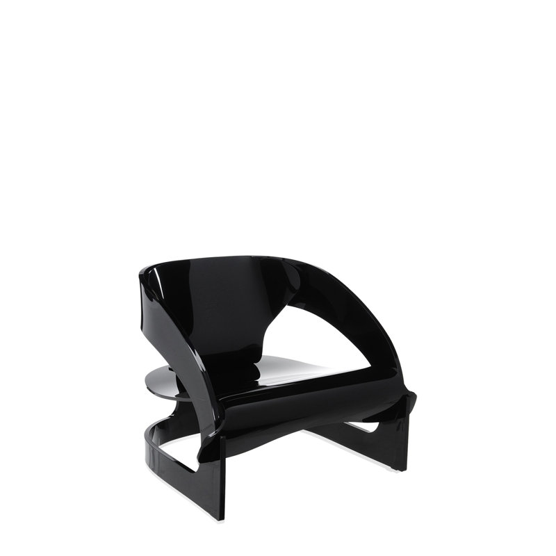 Joe Colombo Outdoor Lounge Chair, Black