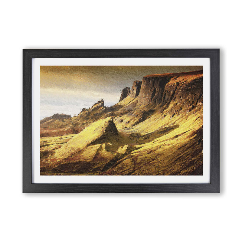 The Beauty of The Isle of Skye in Scotland - Framed Print, 33cm H x 45cm W x 2cm D, Black