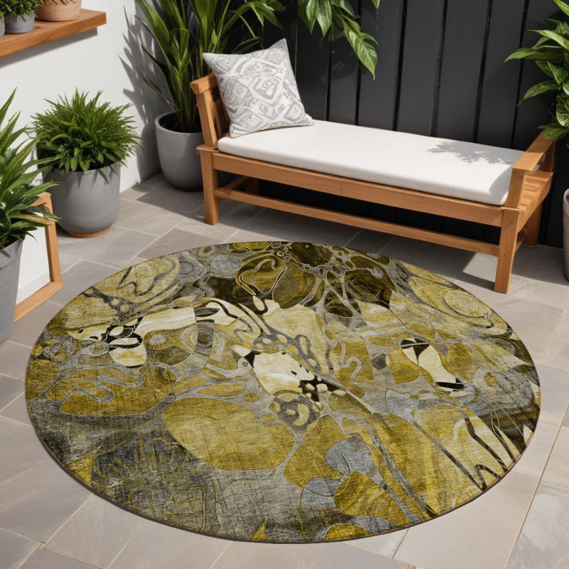 Tapis d'intérieur rond 8 po