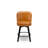 MINCETA 360° Swivel Bar Stools Set of 2, 26 Inch Counter Height Bar Stool with Shell Backrest, PU Leather Upholstered Bar Chair with with Footrest, for Kitchen Island, Home Bar, Brown-1176753363