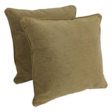Blazing Needles 4-Piece 18-in x 18-in Sage Green Indoor Decorative Pillow  in the Throw Pillows department at