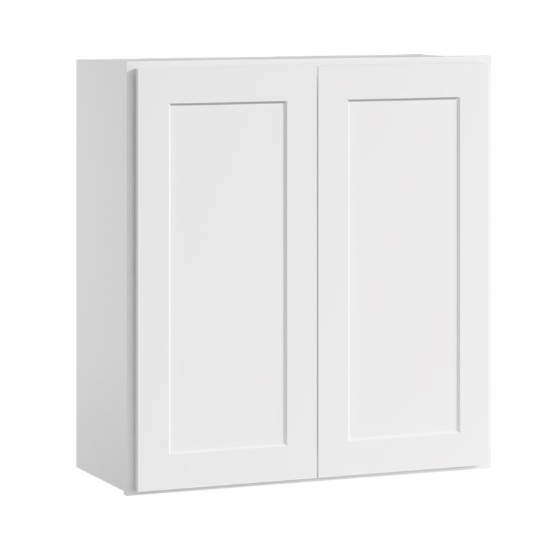 Armoire de cuisine blanche avec tablettes réglables l 33 po x H 42 po x P 12 po, Blanc shaker, 33"W x 42"H x 12"D