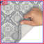 Tapis de bain damassé gris-1415587416