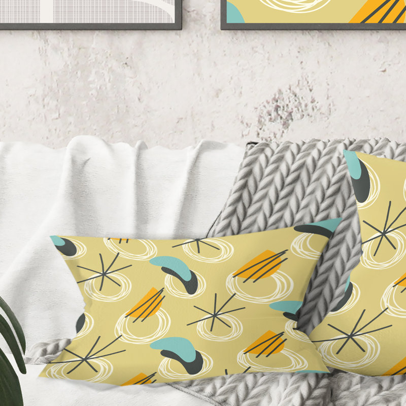 Coussin décoratif rétro Mid-Century