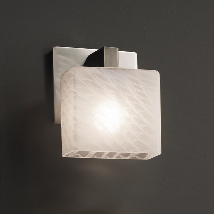 Appliquee à bras 1 lumière del Crowther, Noir mat, Tissage