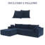 Canapé modulaire en L Chenille-680483151
