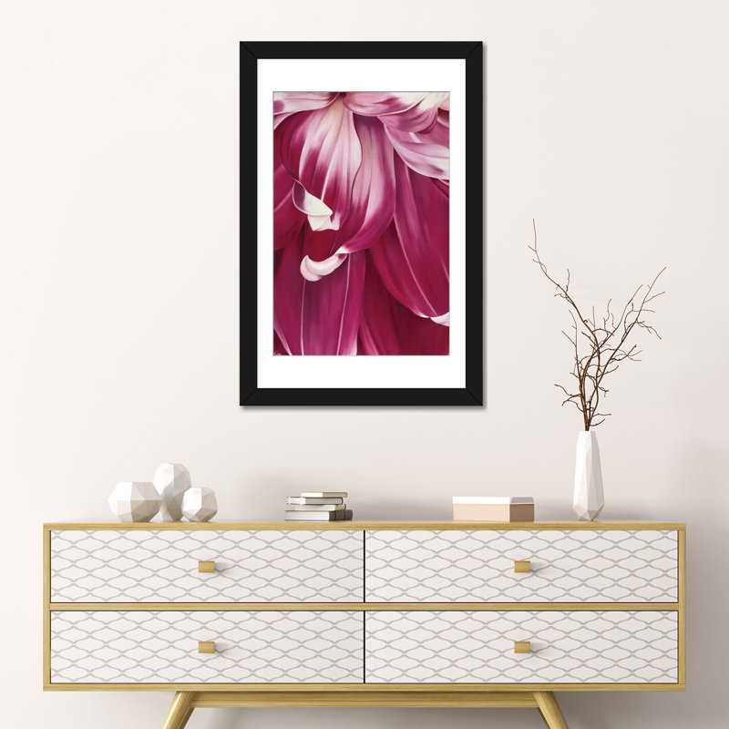 « arti tulipe i », impression sur toile, H 24 po x l 16 po x P 1 po, Papier d'art encadré noir, Blanc