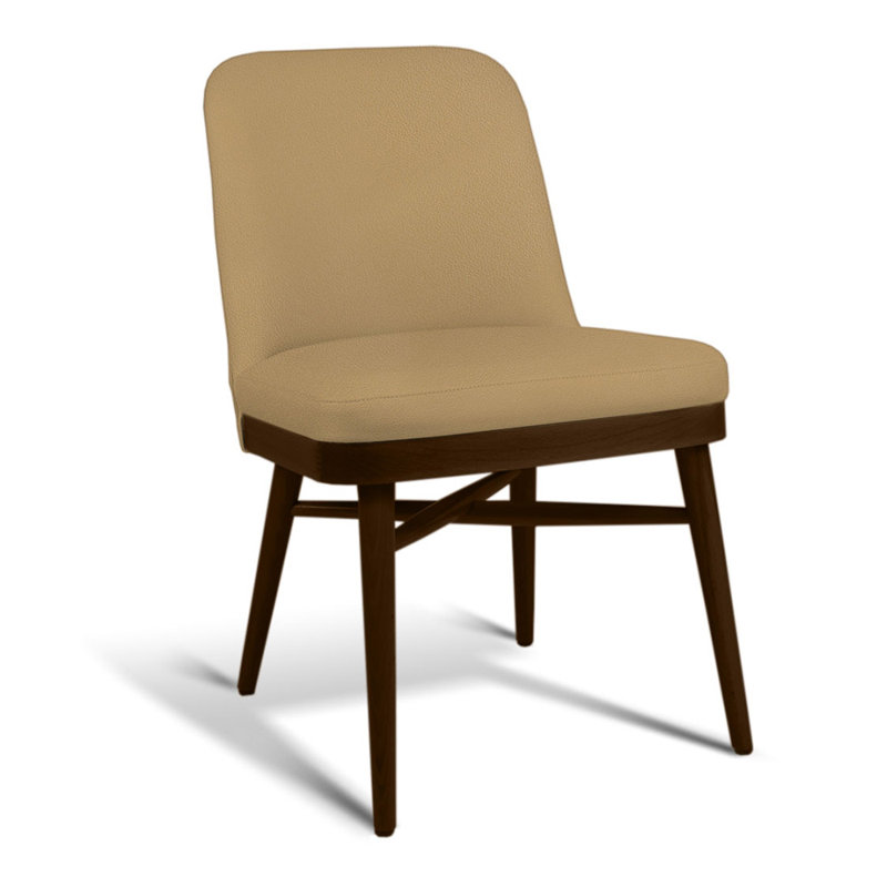 Matteo Side Chair, Beige/Brown