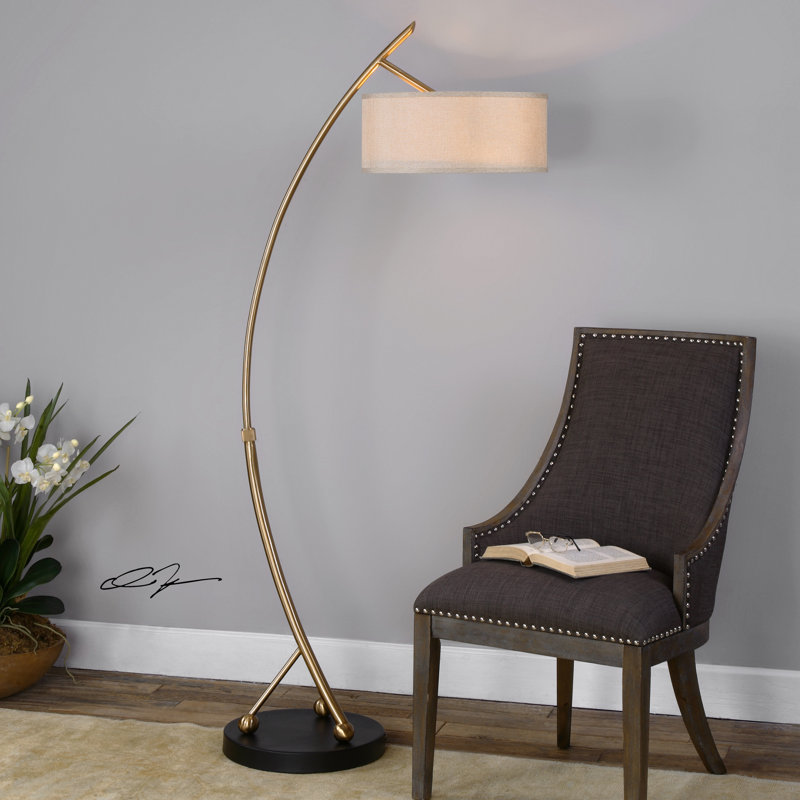 Bisharo 68'' Black Arched Floor Lamp