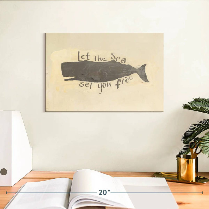 Crowle Whale Words, 8" H x 12" W