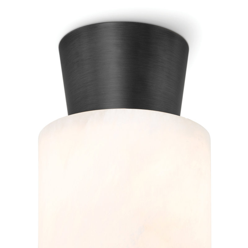 Hazel Alabaster Flush Mount, Oil Rubbed Bronze