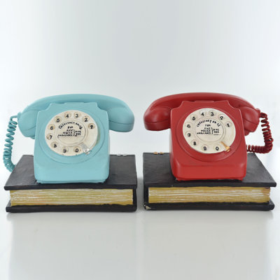 1970''s Telephone Bookends