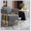 Chaise d'appoint rembourrée en molleton moderne avec pieds en métal pour le salon, le vestiaire et le confort de bureau-558463557