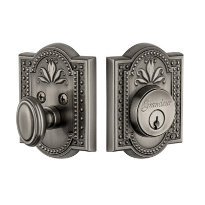 Grandeur Double Cylinder Deadbolt With Parthenon Plate Double Cylinder Deadbolt