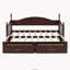 Lit de jour simple en bois avec lit gigogne coulissant simple, deux tiroirs de rangement et design extensible, espresso, lit convertible pour chambre d'amis