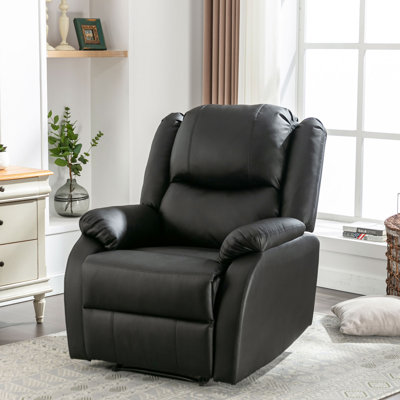 Camila PU Leather Recliner Chair with Adjustable Backrest & Footrest