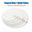 Recouvrement de table en verre trempé rond Marble Design et housse pour salle à manger, café et patio-121785743-121785740