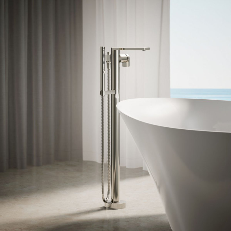 Composed Freestanding Bath Faucet, Vibrant Polished Nickel