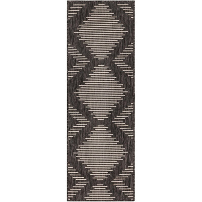 Tapis rayé intérieur / extérieur en polypropylène tissé à la machine