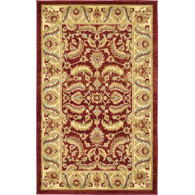 Rouge oriental/beige Odyssey Tapis décoratif