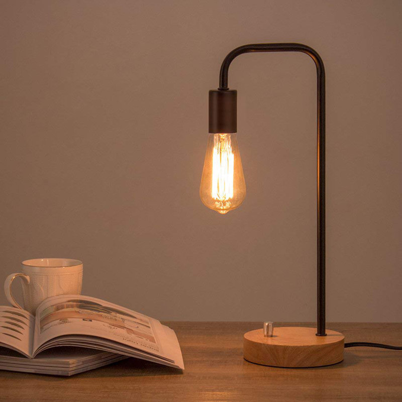 Catalinas Wood Desk Lamp, Black