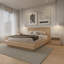 Ensemble de chambre à coucher 2 pièces avec tête de lit à lattes Dahlia, 1 table de chevet-1788738373-1684576217
