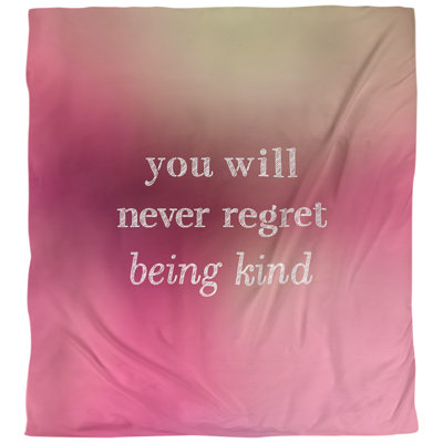 Housse de couette simple be kind quote