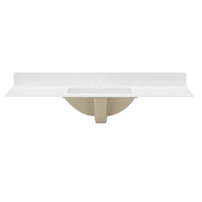 DodreHome 18.9'' White Marble Rectangular Bathroom Sink