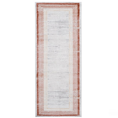 2X8 Bordered Runner Rug