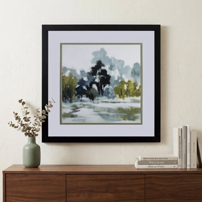 "Reflections Watercolor", art abstrait encadré