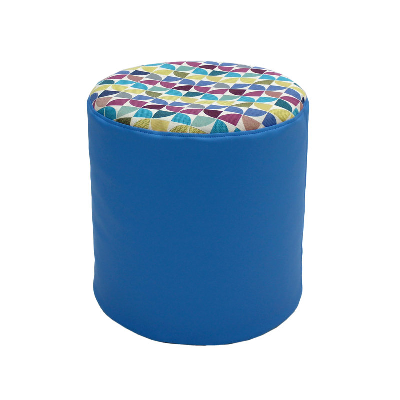 Pouf rond en édition limitée, Similicuir baie sauvage