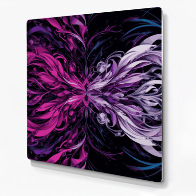 Digital Abstraction 92 Purple Metal Wall Art