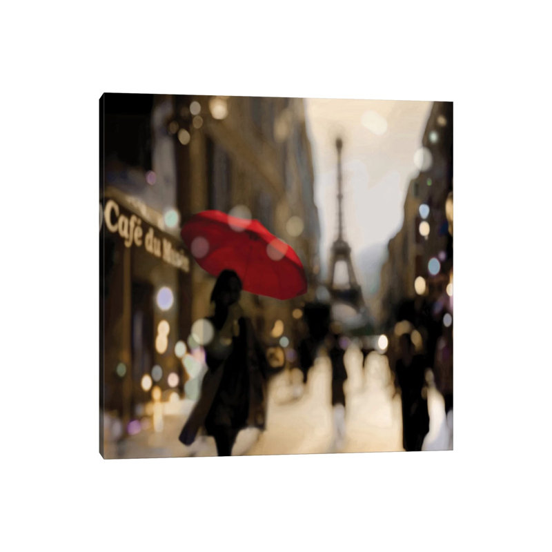 A Paris Stroll by Kate Carrigan - Print on Canvas, Wrapped Canvas, 45.72 cm H x 45.72 cm W x 3.175 cm D