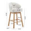 Swivel Upholstered Counter Stool with Solid Wood Frame-114632961