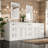 Epic 100 In. White Double Sink Bath Vanity With Carrara Quartz Top And Undermount Porcelain Sinks