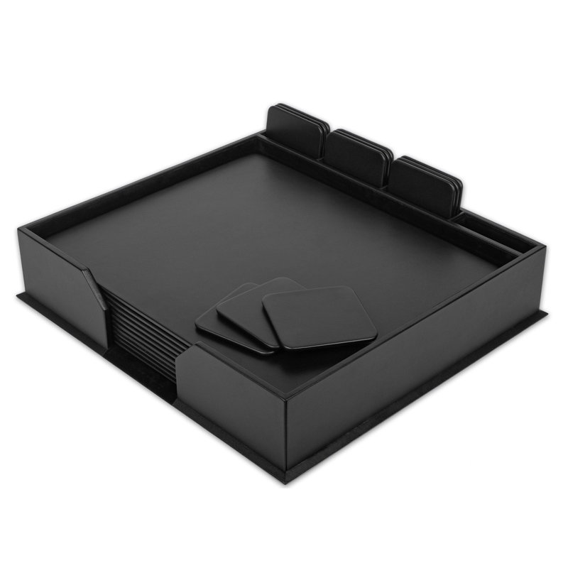 Greiner Leather Desk Organizer Set