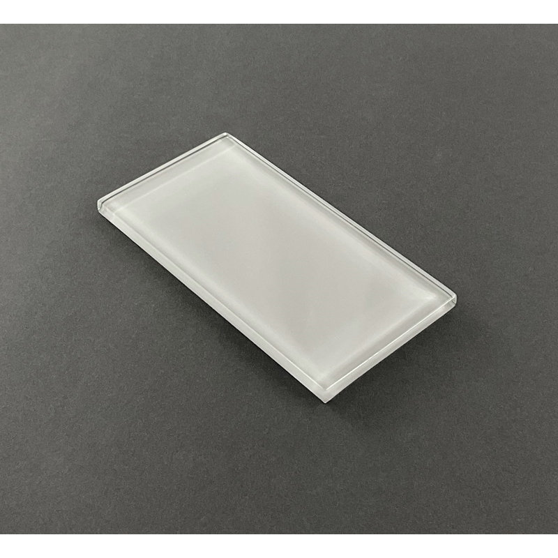 3" x 6" Singular Glass Subway Wall Tile, Ash Gray